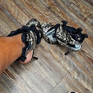 Leopard Silk Heels